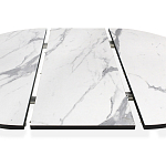 Стол обеденный раздвижной со столешницей белый мрамор Magali варинант исполнения - 7 | Loft Concept в Воронеже