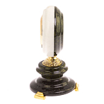 Часы настольные бронзовые из натуральных камней Мрамор и Змеевик Stone Clock варинант исполнения - 6 | Loft Concept в Воронеже