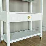 Стеллаж Elsa Dreams White со стеклянными полками и ящиком варинант исполнения - 2 | Loft Concept в Воронеже