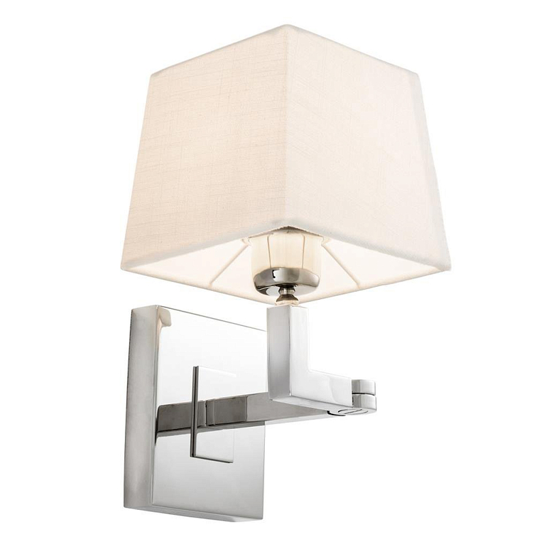 Бра Eichholtz Wall Lamp Cambell Nickel Никель Бежевый Бра Eichholtz Wall Lamp Cambell Nickel Никель Бежевый в Воронеже | Loft Concept