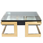 Стол журнальный квадратный с стеклянной столешницей Alonso Glass варинант исполнения - 1 | Loft Concept в Воронеже