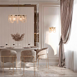 Бра с металлическим основанием золотого цвета и хрустальными подвесками Textured Glass варинант исполнения - 8 | Loft Concept в Воронеже