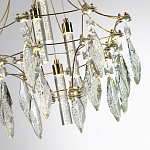 Люстра подвесная из металла с хрустальными подвесками прозрачного цвета Quasar 41 варинант исполнения - 3 | Loft Concept в Воронеже