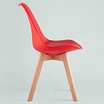 Стул с основой из пластика и мягким сиденьем Arvika Red варинант исполнения - 3 | Loft Concept в Воронеже