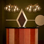 Обои ручная роспись Chez Nina by India Mahdavi Standard colourway on Perfect Green slub silk варинант исполнения - 3 | Loft Concept в Воронеже