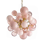 Люстра розовые шары на золотом каркасе Pink Light Bubbles варинант исполнения - 2 | Loft Concept в Воронеже