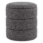 Пуф Three Gray в ткани букле серого цвета варинант исполнения - 1 | Loft Concept в Воронеже