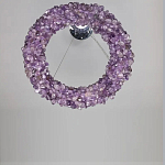 Люстра кргулая из фиолетового хрустального камня Purple Diamond варинант исполнения - 1 | Loft Concept в Воронеже