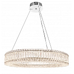 Люстра подвесная круглая из прозрачного хрусталя с корпусом из металла цвета хром Selfsufficient варинант исполнения - 4 | Loft Concept в Воронеже