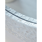 Зеркало круглое инкрустированное раковинами устриц Bone Inlay Dome Mirror White варинант исполнения - 5 | Loft Concept в Воронеже