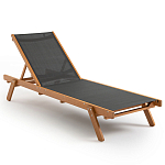 Шезлонг из текстиля и эвкалипта Power of Nature варинант исполнения - 1 | Loft Concept в Воронеже