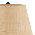 Настольная лампа темно-коричневая с тканевым абажуром в форме конуса Сhieftain варинант исполнения - 2 | Loft Concept в Воронеже