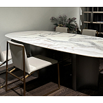 Стол обеденный мраморный с колоннами Marble Column Table варинант исполнения - 4 | Loft Concept в Воронеже