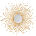 Зеркало-солнце круглое в раме из металла с золотыми с лучами Rays of Peace варинант исполнения - 1 | Loft Concept в Воронеже