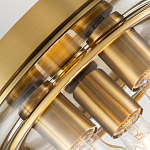 Потолочный светильник для ванных комнат с круглым стеклянным плафоном и тремя лампами Quoizel варинант исполнения - 4 | Loft Concept в Воронеже