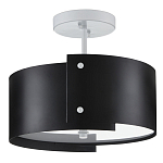 Потолочный светильник круглый светодиодный Semicircular White Panels чёрный варинант исполнения - 3 | Loft Concept в Воронеже