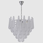 Люстра с подвесками из рифленного стекла в форме капель Textured Glass Chandelier варинант исполнения - 2 | Loft Concept в Воронеже