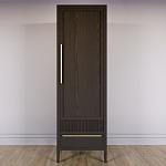 Узкий Шкаф Primo с 2 выдвижными ящиками Темный орех варинант исполнения - 2 | Loft Concept в Воронеже