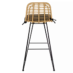 Стул барный с ротанговым плетением Half Bar Chair with Wicker без подлокотников варинант исполнения - 3 | Loft Concept в Воронеже