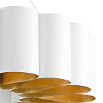 Люстра круглая фактурная в сочетании белого и золотого цвета Wide Stripes of Ribbon варинант исполнения - 1 | Loft Concept в Воронеже