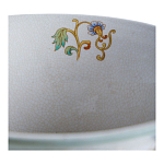 Ваза высокая из фарфора на бронзовом основании Turquoise Blooming Garden варинант исполнения - 3 | Loft Concept в Воронеже