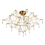 Потолочный светильник с тонкой металлической конструкцией цвета золото Quasar варинант исполнения - 1 | Loft Concept в Воронеже