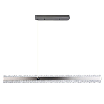Люстра линейная металлическая черного цвета с прозрачным декором по краям Radiant Rail варинант исполнения - 2 | Loft Concept в Воронеже