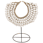 Этническое ожерелье из ракушек на подставке White Shells Necklace варинант исполнения - 1 | Loft Concept в Воронеже