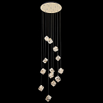 Люстра каскадная с мозаичным хрустальным оформлением Sparks of Crystal варинант исполнения - 3 | Loft Concept в Воронеже