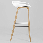 Барный стул на ножках из натурального дерева Boras White варинант исполнения - 2 | Loft Concept в Воронеже