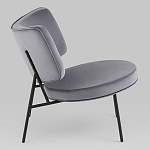 Мини-кресло District Lounge велюр серый варинант исполнения - 2 | Loft Concept в Воронеже