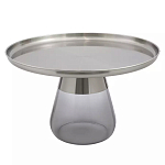 Кофейный столик с основанием из закаленного стекла Classic Round Gray Table варинант исполнения - 1 | Loft Concept в Воронеже