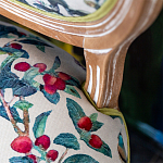 Стул из массива бука бежевый с изображением птиц и цветов Beige Green Chinoiserie Rose Garden Chair варинант исполнения - 4 | Loft Concept в Воронеже