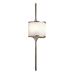 Бра вертикальное с белым полукруглым плафоном и длинным стержнем L Kichler варинант исполнения - 1 | Loft Concept в Воронеже