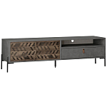 ТВ-тумба с раздвижными дверцами Mallin Metal TV Stand варинант исполнения - 1 | Loft Concept в Воронеже