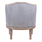 Кресло низкое с мягкой обивкой из велюра на 4-х деревянных ножках Emile Armchair grey варинант исполнения - 3 | Loft Concept в Воронеже