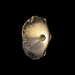 Бра в форме прозрачного стеклянного цветка с рельефной текстурой Textured Glass варинант исполнения - 8 | Loft Concept в Воронеже