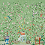 Обои ручная роспись Belvoir Pistachio варинант исполнения - 1 | Loft Concept в Воронеже