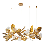Люстра на ветвистом каркасе с листьями Golden Wreath варинант исполнения - 1 | Loft Concept в Воронеже