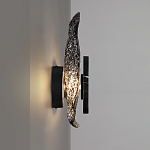 Бра с волнообразным стеклянным плафоном и вставкой из мрамора Liquid Stone варинант исполнения - 12 | Loft Concept в Воронеже