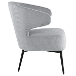 Современное мягкое кресло на металлических ножках Rakush Grey варинант исполнения - 5 | Loft Concept в Воронеже