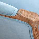 Кресло Ava Classical Armchair light blue velour варинант исполнения - 5 | Loft Concept в Воронеже