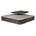 Столик журнальный квадратный  с полкой Sculptural Marble Accent с мрамором  варинант исполнения - 2 | Loft Concept в Воронеже