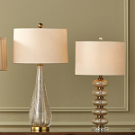 Настольная лампа с фактурным стеклянным корпусом Glamorous Pommel варинант исполнения - 4 | Loft Concept в Воронеже