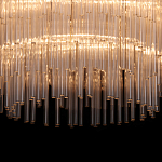 Люстра круглая с прозрачными стеклянными трубками Nembus варинант исполнения - 5 | Loft Concept в Воронеже