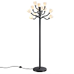 Торшер с плафонами из белых фарфоровых цветов на изогнутых ветвях Floralis варинант исполнения - 3 | Loft Concept в Воронеже