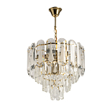 Люстра многоярусная с овальными прозрачными подвесками 36 см Harmonica варинант исполнения - 2 | Loft Concept в Воронеже