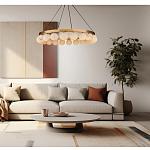 Люстра круглая с сферическими плафонами из натурального камня Phased Spheres варинант исполнения - 4 | Loft Concept в Воронеже