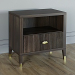 Прикроватная тумбочка с полкой Elsa Dreams Walnut  варинант исполнения - 1 | Loft Concept в Воронеже