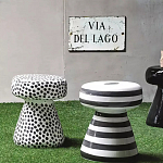 Дизайнерский журнальный стол белый в чёрный горох Gefan варинант исполнения - 2 | Loft Concept в Воронеже